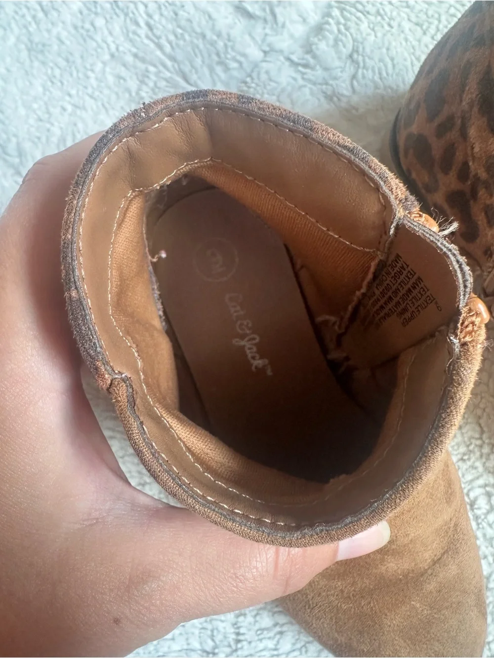 *FLAWED* Cat & Jack | Tien Booties Cognac Animal Print | Size 9